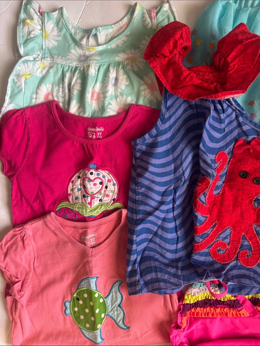 Toddler Girls Size 3 Lot Shirts, Pj’s, Swimsuit, Jumper, Romper Old Navy & more